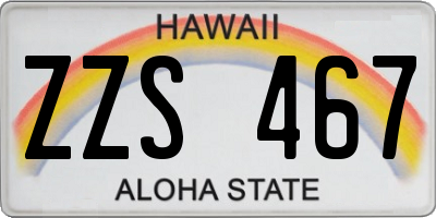 HI license plate ZZS467