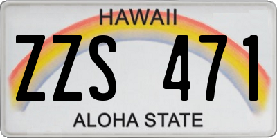 HI license plate ZZS471