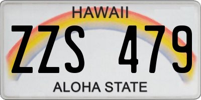 HI license plate ZZS479