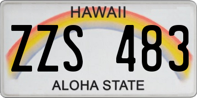 HI license plate ZZS483