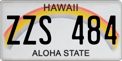 HI license plate ZZS484