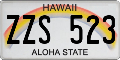 HI license plate ZZS523