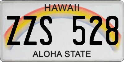 HI license plate ZZS528