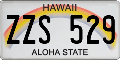 HI license plate ZZS529