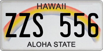 HI license plate ZZS556