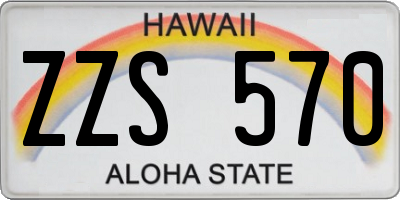 HI license plate ZZS570