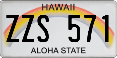 HI license plate ZZS571