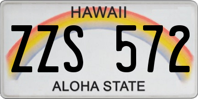 HI license plate ZZS572