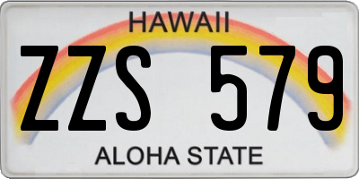 HI license plate ZZS579