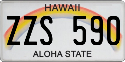 HI license plate ZZS590