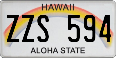 HI license plate ZZS594