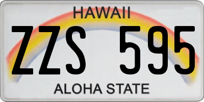 HI license plate ZZS595