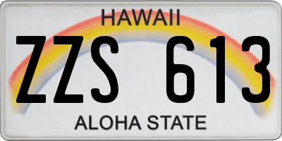 HI license plate ZZS613