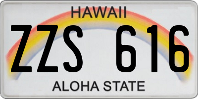 HI license plate ZZS616