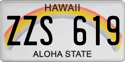 HI license plate ZZS619