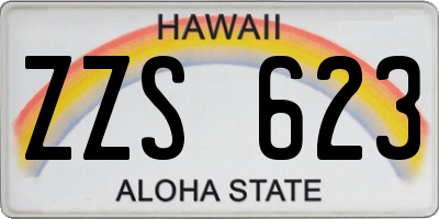 HI license plate ZZS623