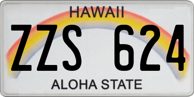 HI license plate ZZS624
