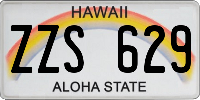 HI license plate ZZS629