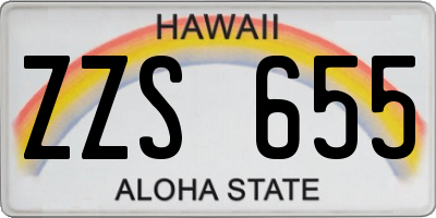 HI license plate ZZS655