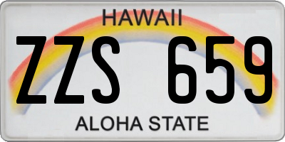 HI license plate ZZS659