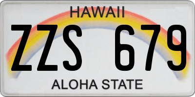 HI license plate ZZS679