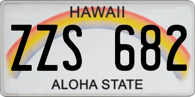 HI license plate ZZS682