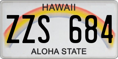 HI license plate ZZS684