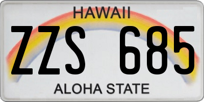 HI license plate ZZS685