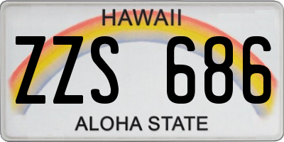 HI license plate ZZS686