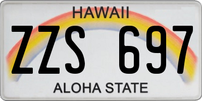 HI license plate ZZS697