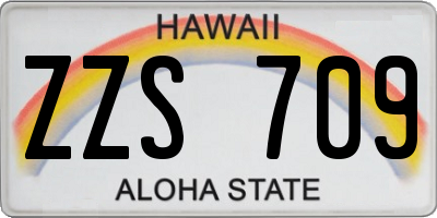 HI license plate ZZS709