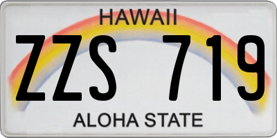 HI license plate ZZS719