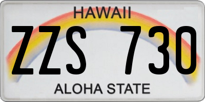 HI license plate ZZS730