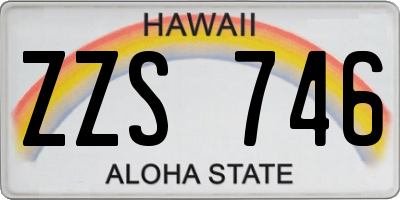 HI license plate ZZS746