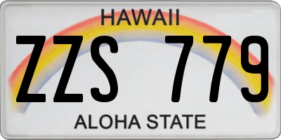 HI license plate ZZS779