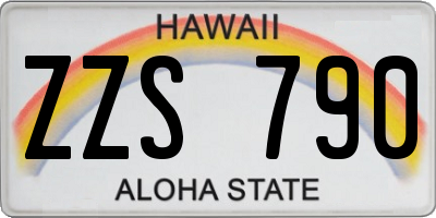 HI license plate ZZS790