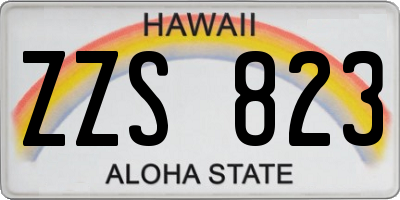 HI license plate ZZS823