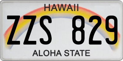 HI license plate ZZS829