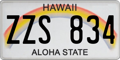 HI license plate ZZS834