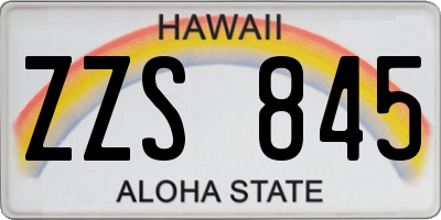 HI license plate ZZS845