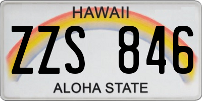 HI license plate ZZS846