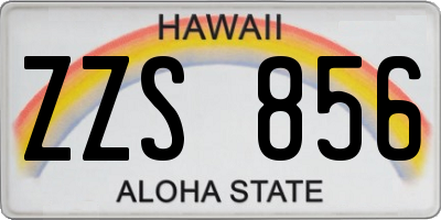 HI license plate ZZS856