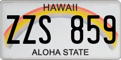 HI license plate ZZS859