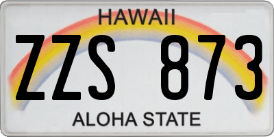 HI license plate ZZS873