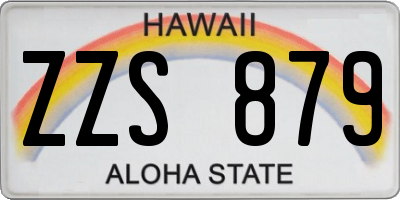 HI license plate ZZS879