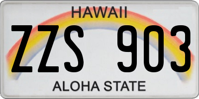 HI license plate ZZS903