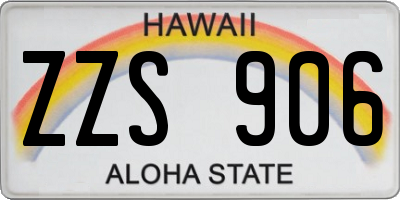 HI license plate ZZS906