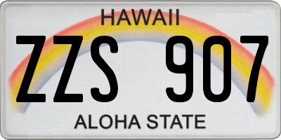 HI license plate ZZS907