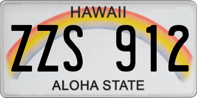 HI license plate ZZS912