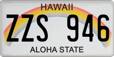 HI license plate ZZS946